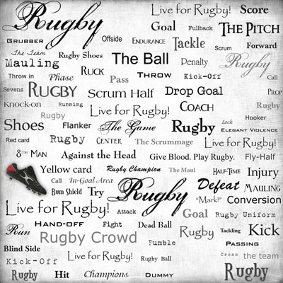 Stamping Station - Live for Rugby Paper